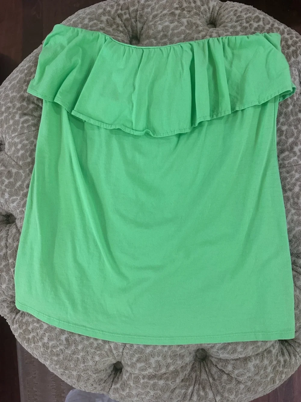 Lilly Pulitzer Off-Shoulder Ruffle Tube Top - Bright Green, XL - Picture 1 of 1